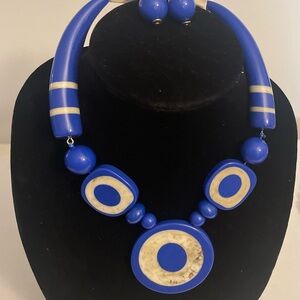 Necklace and Earring Set:
Blue